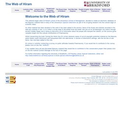 University of Bradford : Web of Hiram