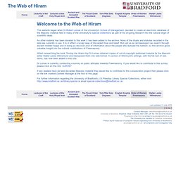 University of Bradford : Web of Hiram