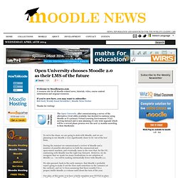 Open University chooses Moodle 2.0 as their LMS of the future 