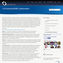 University/SME collaboration