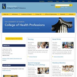 College of Health Professions home page