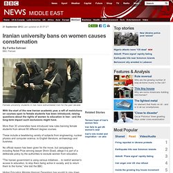 Iranian university bans on women causes consternation
