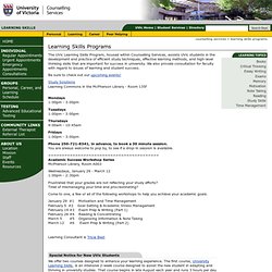 University of Victoria - Counselling Services