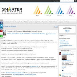 University of Edinburgh (ALKaME) KM Research Group - ic knowledge center