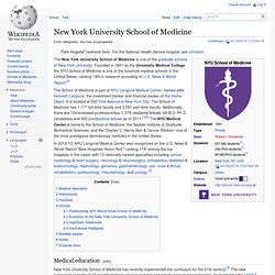 New York University School of Medicine - Wikipedia, the free encyclopedia - CometBird