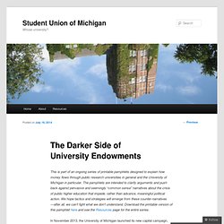The Darker Side of University Endowments