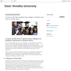 Sister Nivedita University: A story of the best engineering colleges in Kolkata and how to choose them