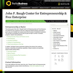 John F. Baugh Center for Entrepreneurship