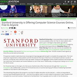 Stanford Offers Online Computer Science Courses Free to All