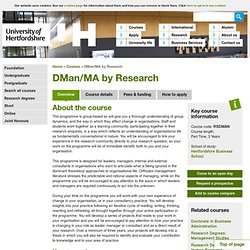 DMan/MA by Research - University of Hertfordshire