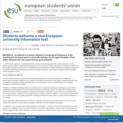 Students welcome a new European university information tool
