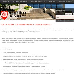 Pebble Hills University - A Truely International University
