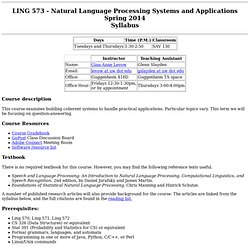 NLP Systems & Applications: Knowledge Base Population — Ling573, Spring Qtr. 2010
