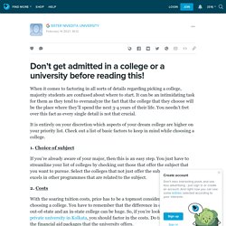 Don’t get admitted in a college or a university before reading this!: ext_5670668 — LiveJournal