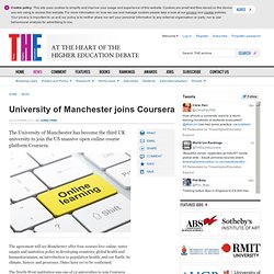 University of Manchester joins Coursera