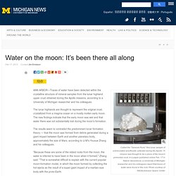 Water on the moon: It’s been there all along