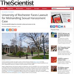 University of Rochester Faces Lawsuit for Mishandling Sexual Harassment Case