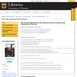 Home - Folk Tale and Folk Motif Indexes - Library Guides at University of Missouri Libraries