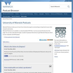University of Warwick Podcasts