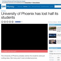 University of Phoenix has lost half its students. Stock plunges 28% - Mar. 25, 2015