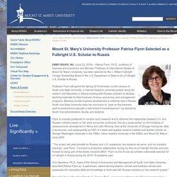 Mount St. Mary’s University Professor Patrice Flynn Selected as a Fulbright U.S. Scholar to Russia