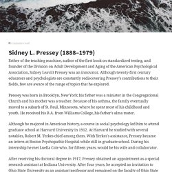 Sidney L. Pressey (1888–1979) - University, Research, Psychology, and American - StateUniversity.com