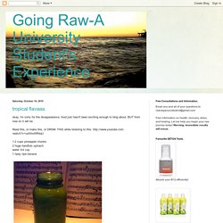Going Raw-A University Student's Experience