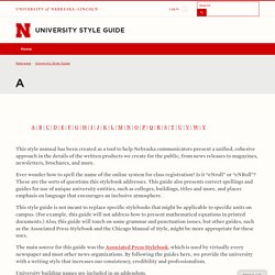 University Style Guide