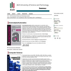 AGH University of Science and Technology Journals