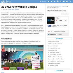 30 University Website Designs