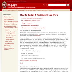 Designing/Facilitating Group Work