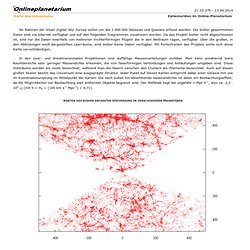 Karte des Universums im Onlineplanetarium
