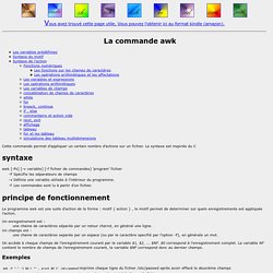 Unix: la commande Awk