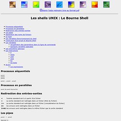 Unix: le Bourne shell