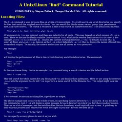 Unix/Linux "find" Command Tutorial