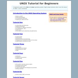 UNIX / Linux Tutorial for Beginners