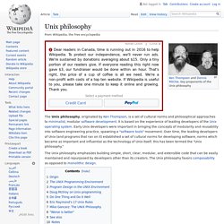 Unix philosophy