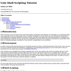 Unix Shell Scripting Tutorial