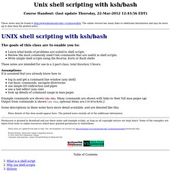 Unix shell scripting with ksh/bash