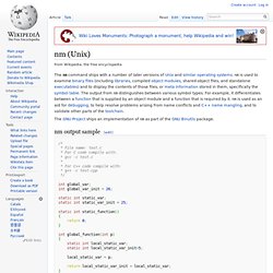 nm (Unix)