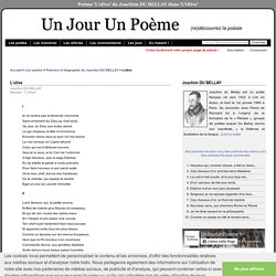 L’olive de Joachim DU BELLAY dans 'L'Olive' sur UnJourUnPoeme.fr : lectures, commentaires, recueils