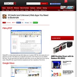 30 Useful (and Unknown) Web Apps You Need to Bookmark - Page 2