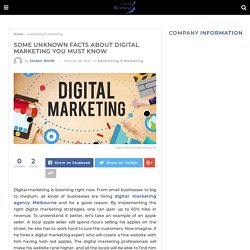 Some Unknown Facts About Digital Marketing You Must Know