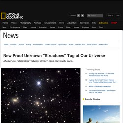 New Proof Unknown "Structures" Tug at Our Universe