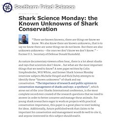 Shark Science Monday: the Known Unknowns of Shark Conservation