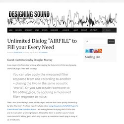 Unlimited Dialog “AIRFILL” to Fill your Every Need