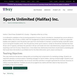 Sports Unlimited (Halifax) Inc.