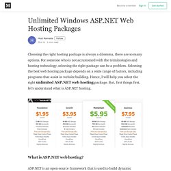 Unlimited Windows ASP.NET Web Hosting Packages - Host Namaste - Medium
