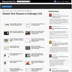 Unlink text frames