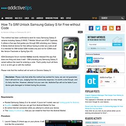 How To SIM Unlock Samsung Galaxy S for Free without Code
